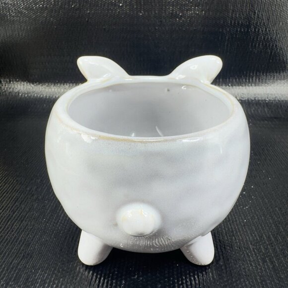 47 & MAIN Stoneware Pottery Bunny Rabbit Shape Planter Flower Pot Vase Bowl Dish - Picture 11 of 11